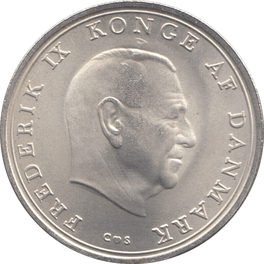 1968 SILVER 10 KRONER DENMARK - SILVER WORLD COINS - Cambridgeshire Coins