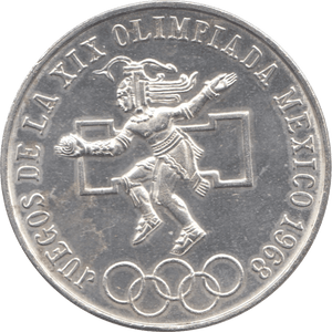 1968 SILVER 25 PESOS 1 MEXICO - SILVER WORLD COINS - Cambridgeshire Coins