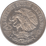 1968 SILVER 25 PESOS MEXICO 1 - SILVER WORLD COINS - Cambridgeshire Coins