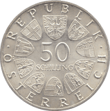 1968 SILVER 50 SCHILLING AUSTRIA - SILVER WORLD COINS - Cambridgeshire Coins