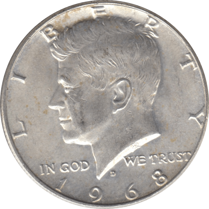 1968 SILVER HALF DOLLAR USA B - WORLD SILVER COINS - Cambridgeshire Coins