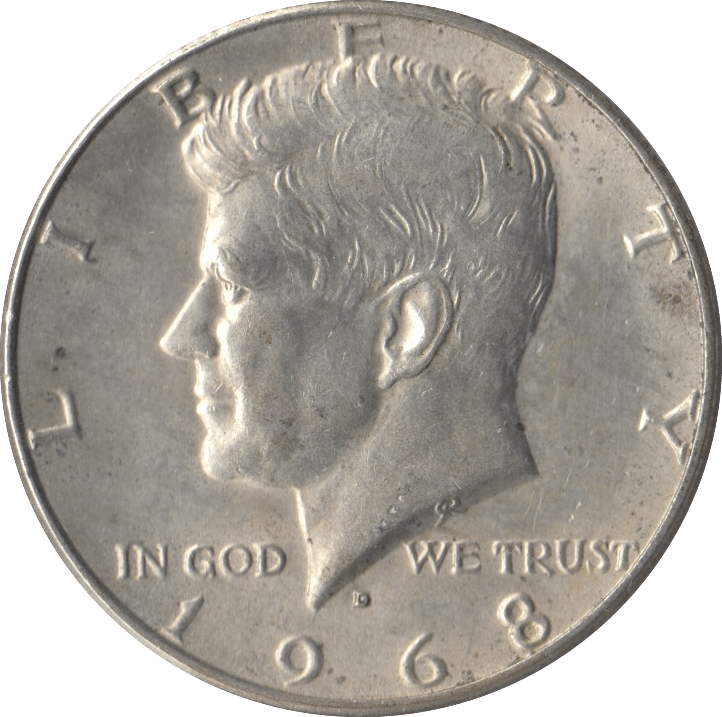 1968 SILVER HALF DOLLAR USA - SILVER WORLD COINS - Cambridgeshire Coins