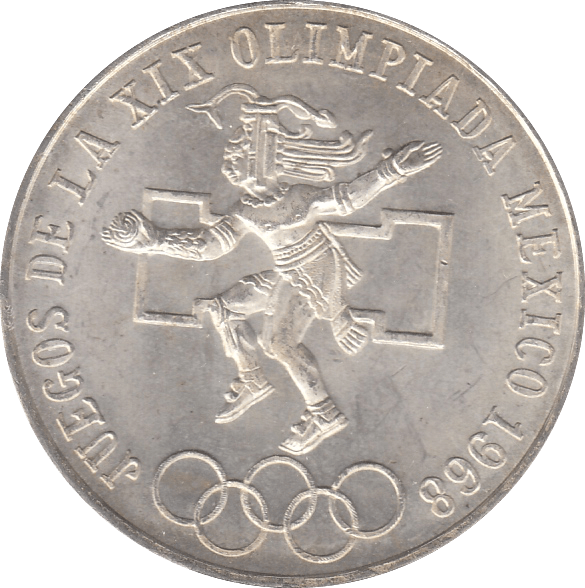 1968 SILVER MEXICO 25 PESOS - SILVER WORLD COINS - Cambridgeshire Coins