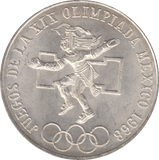 1968 SILVER MEXICO 25 PESOS - SILVER WORLD COINS - Cambridgeshire Coins