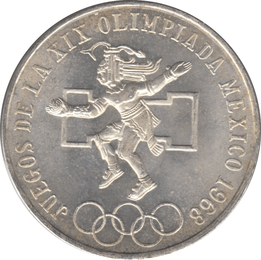 1968 SILVER OLYMPIAD 25 PESO MEXICO - WORLD COINS - Cambridgeshire Coins