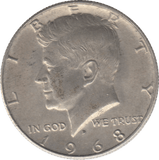 1968 USA HALF DOLLAR - WORLD COINS - Cambridgeshire Coins