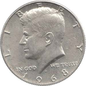 1968 USA KENNEDY HALF DOLLAR - WORLD COINS - Cambridgeshire Coins
