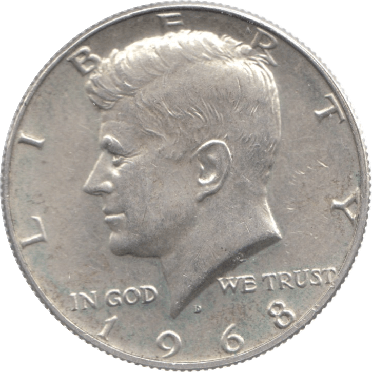 1968 USA KENNEDY HALF DOLLAR - WORLD COINS - Cambridgeshire Coins