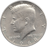 1968 USA KENNEDY HALF DOLLAR - WORLD COINS - Cambridgeshire Coins