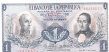 1969 1 PESO BANCO DE LA COLOMBIA COLOMBIAN BANKNOTE REF 124 - World Banknotes - Cambridgeshire Coins