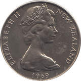 1969 10 CENTS NEW ZEALAND ( BU ) - WORLD COINS - Cambridgeshire Coins