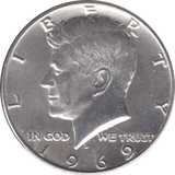 1969 1/2 DOLLAR USA - WORLD COINS - Cambridgeshire Coins