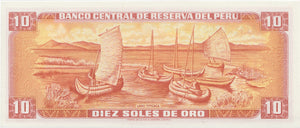 1969-1974 10 ORO BANKNOTE PERU REF 1071 - World Banknotes - Cambridgeshire Coins