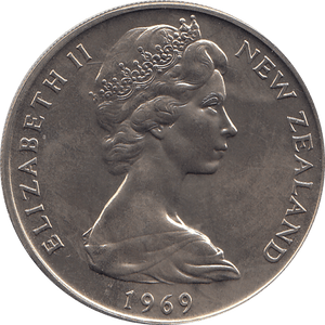 1969 20 CENTS NEW ZEALAND ( BU ) - WORLD COINS - Cambridgeshire Coins