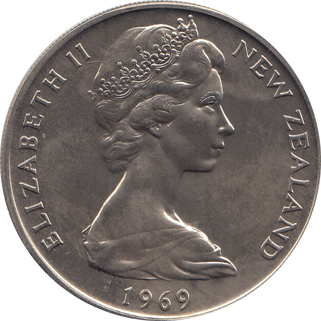 1969 20 CENTS NEW ZEALAND ( BU ) - WORLD COINS - Cambridgeshire Coins