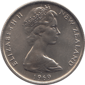 1969 5 CENTS NEW ZEALAND ( BU ) - WORLD COINS - Cambridgeshire Coins