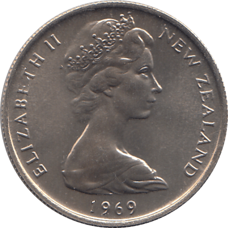 1969 5 CENTS NEW ZEALAND ( BU ) - WORLD COINS - Cambridgeshire Coins