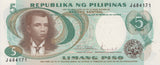 1969 5 PISO BANKNOTE PHILIPINES REF 1050 - World Banknotes - Cambridgeshire Coins