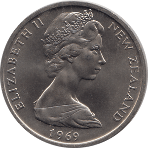 1969 50 CENTS NEW ZEALAND ( BU ) - WORLD COINS - Cambridgeshire Coins