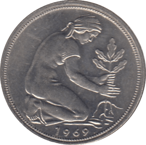 1969 50 PFENNIG GERMANY - WORLD COINS - Cambridgeshire Coins