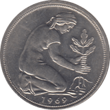 1969 50 PFENNIG GERMANY - WORLD COINS - Cambridgeshire Coins