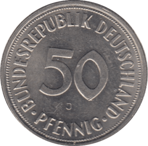 1969 50 PFENNIG GERMANY - WORLD COINS - Cambridgeshire Coins