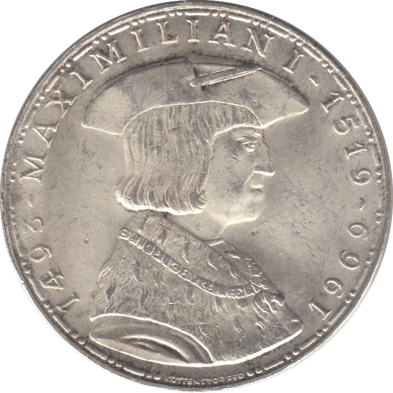 1969 AUSTRIA SILVER 50 SCHILLING - SILVER WORLD COINS - Cambridgeshire Coins