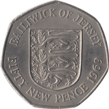 1969 FIFTY PENCE JERSEY ( UNC ) - WORLD COINS - Cambridgeshire Coins