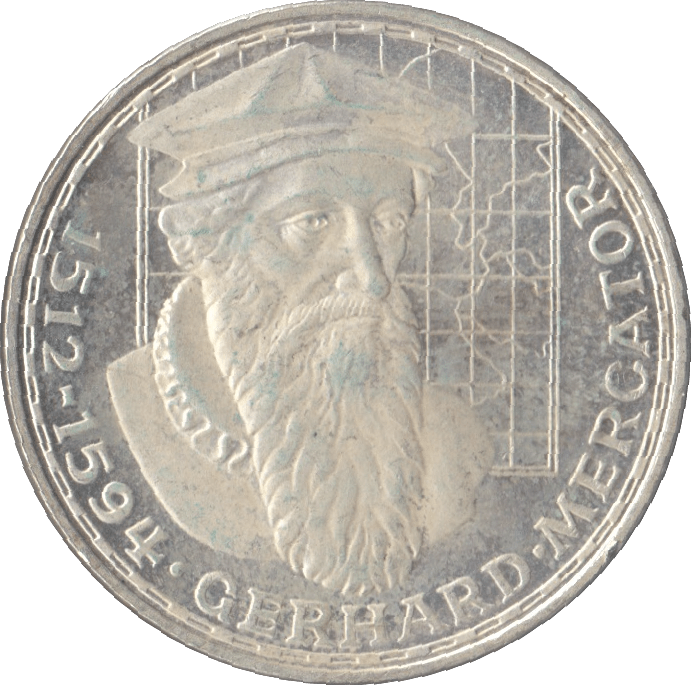 1969 GERHARD MERCATOR GERMANY SILVER 5 MARKS - SILVER WORLD COINS - Cambridgeshire Coins