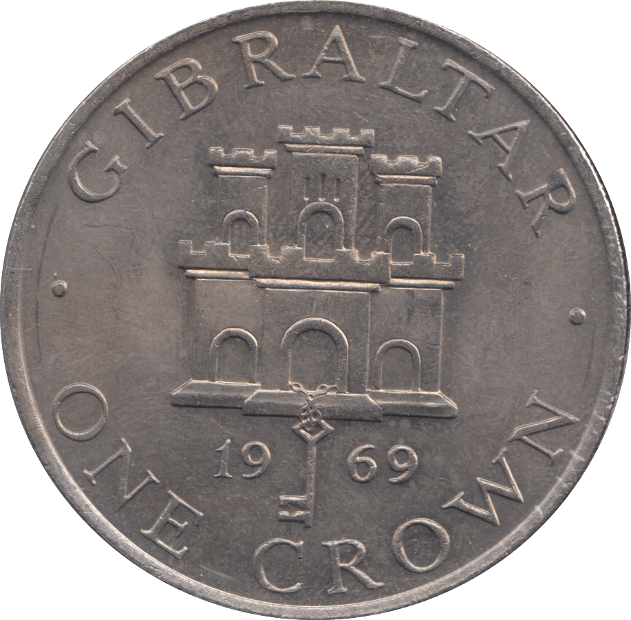 1969 GIBRALTAR ONE CROWN - WORLD COINS - Cambridgeshire Coins