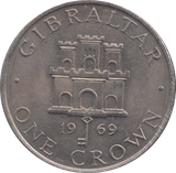 1969 GIBRALTAR ONE CROWN - WORLD COINS - Cambridgeshire Coins