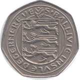 1969 GUERNSEY FIFTY PENCE - WORLD COINS - Cambridgeshire Coins
