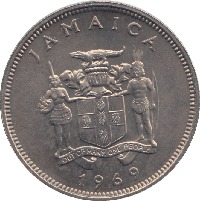 1969 JAMAICA 20 CENTS ( UNC ) - WORLD COINS - Cambridgeshire Coins