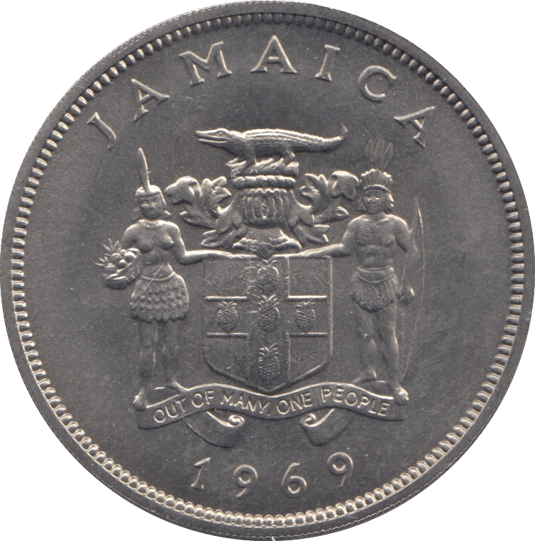 1969 JAMAICA 25 CENTS ( UNC ) - WORLD COINS - Cambridgeshire Coins