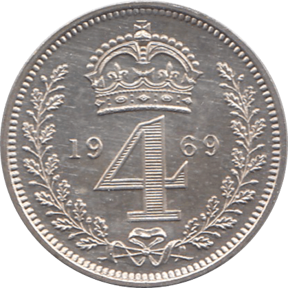 1969 MAUNDY FOURPENCE ( UNC ) - Maundy Coins - Cambridgeshire Coins