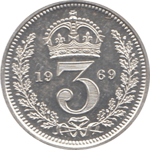 1969 MAUNDY THREEPENCE ( UNC ) - Maundy Coins - Cambridgeshire Coins