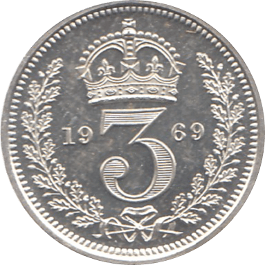1969 MAUNDY THREEPENCE ( UNC ) - Maundy Coins - Cambridgeshire Coins