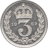 1969 MAUNDY THREEPENCE ( UNC ) - Maundy Coins - Cambridgeshire Coins