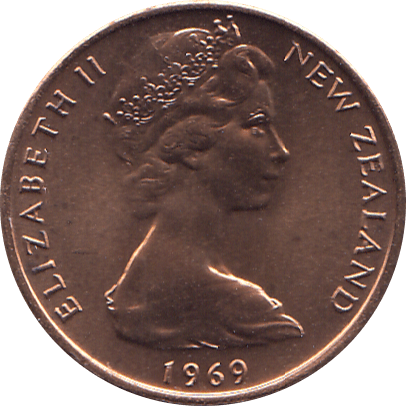 1969 ONE CENT NEW ZEALAND ( BU ) - WORLD COINS - Cambridgeshire Coins