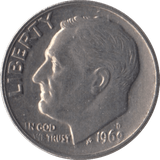 1969 ONE DIME USA - SILVER WORLD COINS - Cambridgeshire Coins