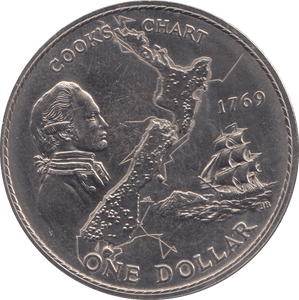 1969 ONE DOLLAR NEW ZEALAND - WORLD COINS - Cambridgeshire Coins