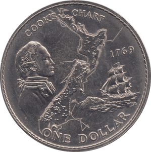 1969 ONE DOLLAR NEW ZEALAND - WORLD COINS - Cambridgeshire Coins