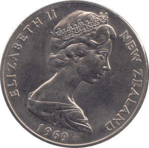 1969 ONE DOLLAR NEW ZEALAND - WORLD COINS - Cambridgeshire Coins