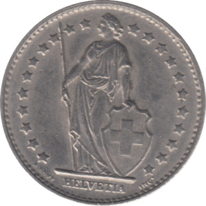 1969 SWITZERLAND ONE FRANC - WORLD COINS - Cambridgeshire Coins
