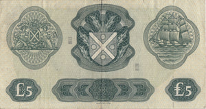 1969 THE ROYAL BANK OF SCOTLAND £5 BANKNOTE REF SCOT- 49 - SCOTTISH BANKNOTES - Cambridgeshire Coins