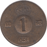 1970 1 ORE SWEDEN - WORLD COINS - Cambridgeshire Coins