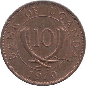 1970 10 CENTS UGANDA - WORLD COINS - Cambridgeshire Coins