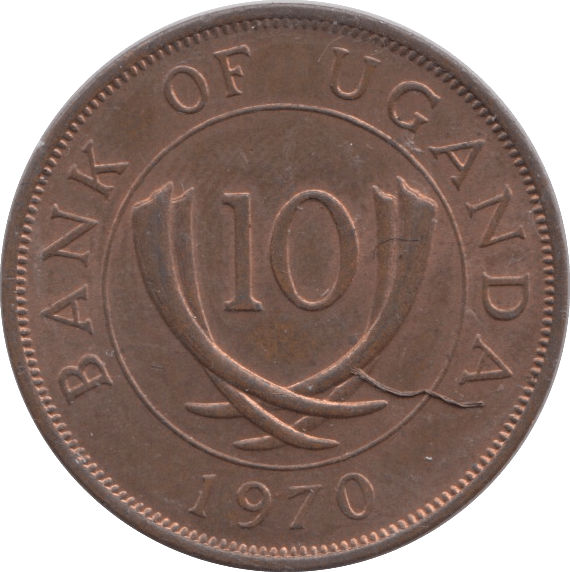 1970 10 CENTS UGANDA - WORLD COINS - Cambridgeshire Coins
