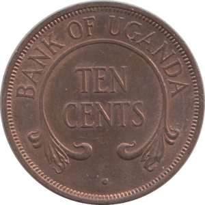 1970 10 CENTS UGANDA - WORLD COINS - Cambridgeshire Coins