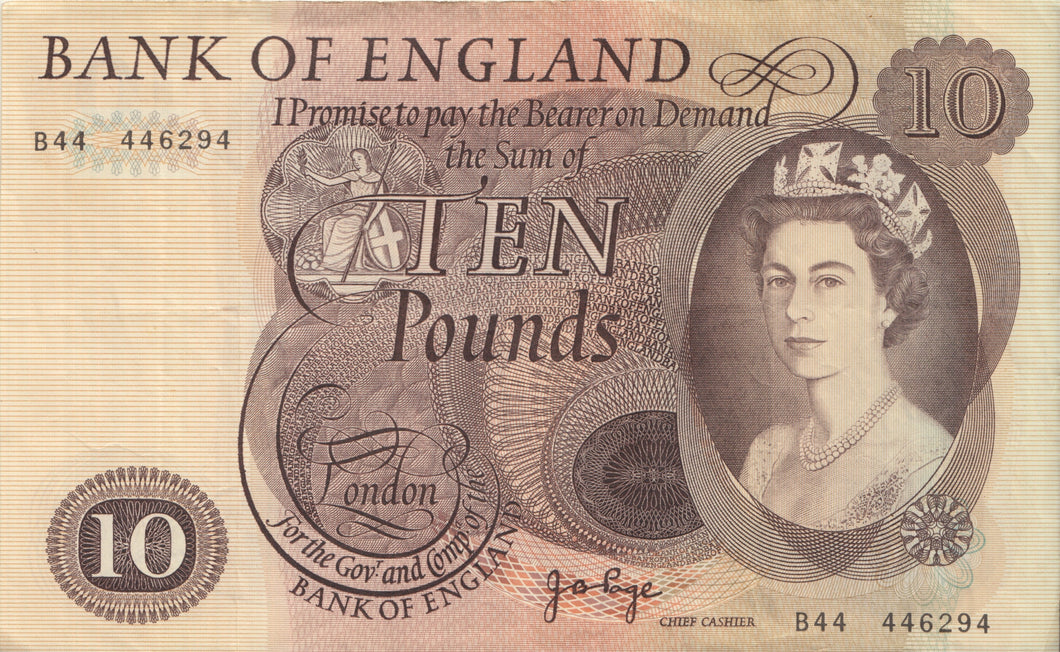 1970-1980 £10 BANKNOTE PAGE REF £10-2 - £10 Banknotes - Cambridgeshire Coins